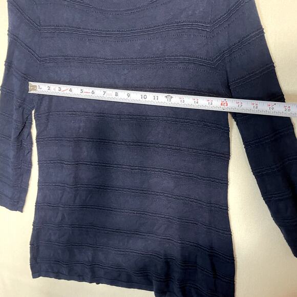 41 Hawthorn Navy Blue Ribbed Round Neck Sweater - Size M - Picture 6 of 7
